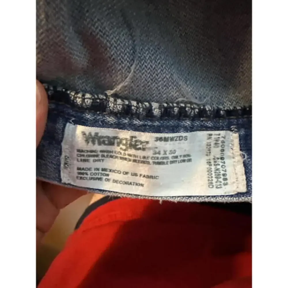 Wrangler 36MWZDS Slim Fit Light Wash 100% Cotton Denim Jeans‎ Mens 34x30